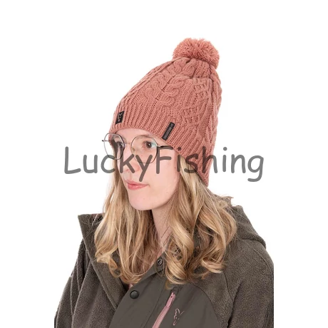 Fox Ladies Knitted Bobble Hat Kötött Női Sapka