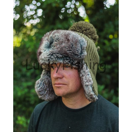 Fox Trapper Hat – Green Meleg téli Sapka