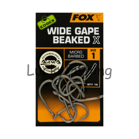 Fox Edges™ Wide Gape Beaked X Bojlis horog 4# 10db