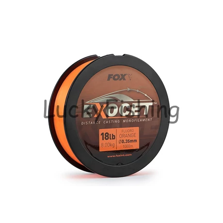Fox Exocet Fluoro Orange Mono Pontyozó Zsinór 0.35mm 18lb/8.0kg (1000m)