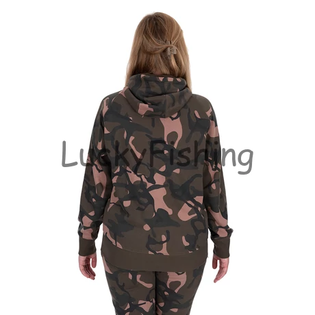 Fox Womens Camo Zipped Hoodie Női Cipzáras Kapucnis Pulóver - L 16-18