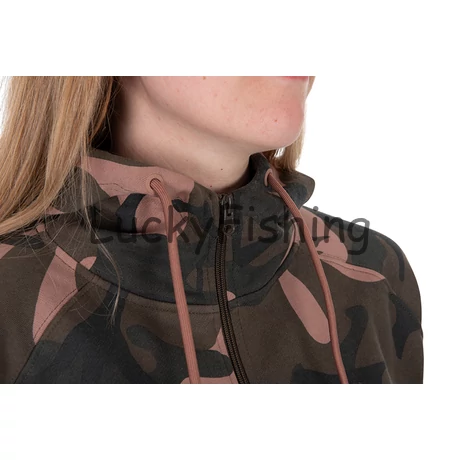 Fox Womens Camo Zipped Hoodie Női Cipzáras Kapucnis Pulóver - L 16-18