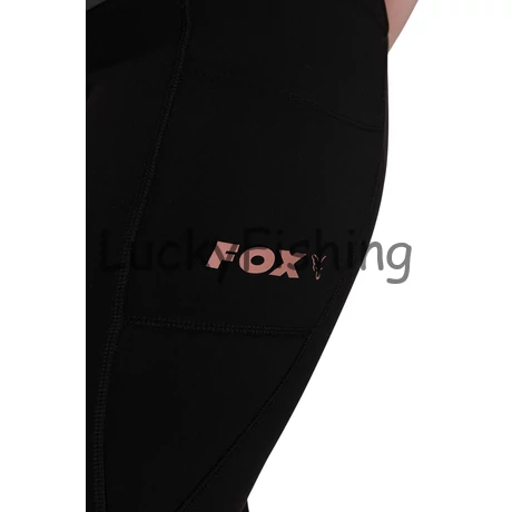 Fox Women's Black Lined Leggings Női Bélelt Cicanadrág - L 16-18