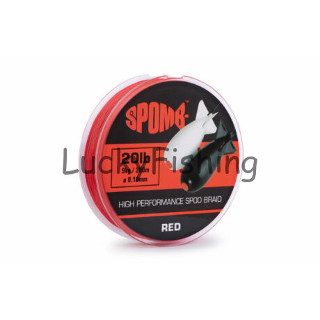 Spomb Braid 20lb - 0,18mm - 300m - Red (Piros)