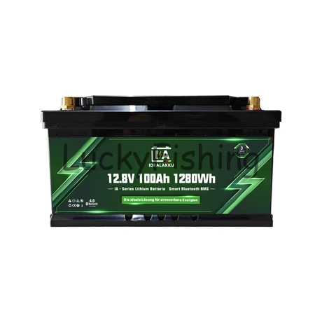 Idealakku (LiFePO4) 12.8V 100Ah/1280Wh akkumulátor – Bluetooth, BMS védelemmel