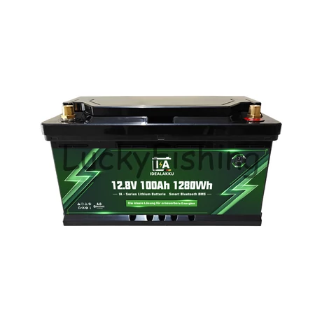 Idealakku (LiFePO4) 12.8V 100Ah/1280Wh akkumulátor – Bluetooth, BMS védelemmel