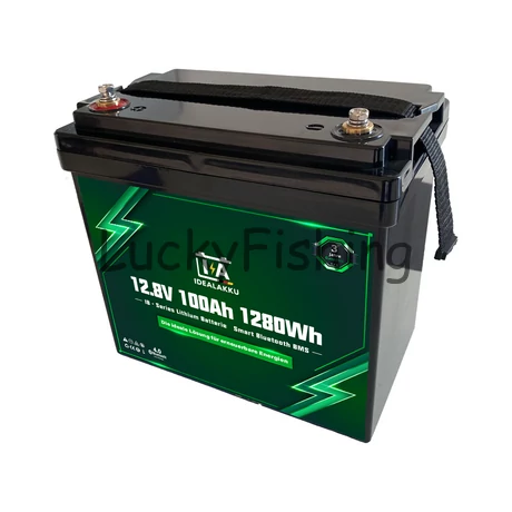 Idealakku (LiFePO4) 12.8V 100Ah/1280Wh akkumulátor MINI – Bluetooth, BMS védelemmel