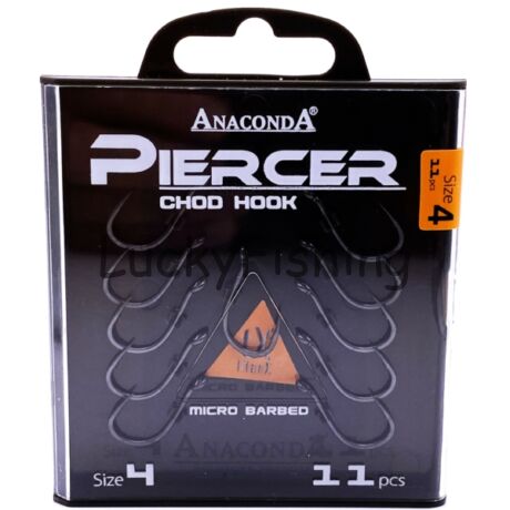 ANACONDA Piercer ChodHook mikroszakállas / méret 4 / 11db