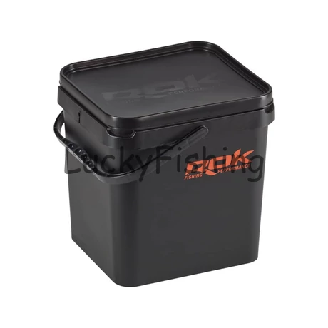ROK Szögletes Keverő Edény Vödör Fedéllel - SQUARE BUCKET with soft cover 17L - Fekete