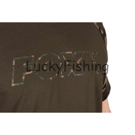 FOX Khaki/Camo Outline T-Póló - 2XL