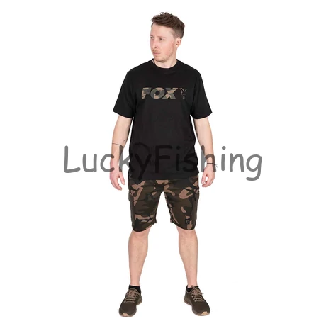 FOX Black/Camo Logo T-Póló - L