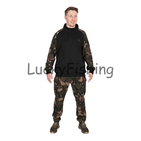 FOX LW Black/Camo QTR Zip - Cipzáros Pulóver - M