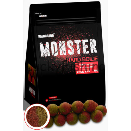 Haldorádó Monster Hard Boilie 24+ - Vörös Lazac 24mm 700g