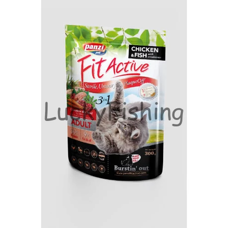 Panzi FitActive Cat 3in1 Adult (baromfi,hal) száraztáp - Felnőtt macskák részére (300g)