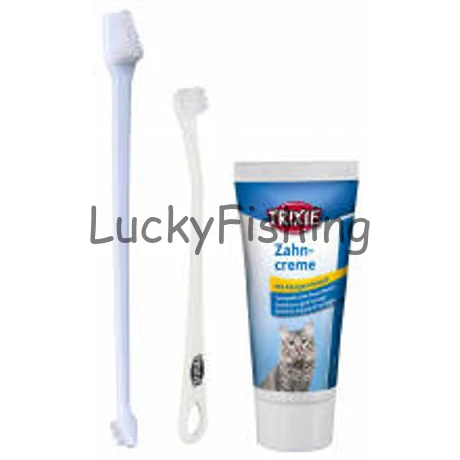 Trixie Dental Hygiene Set - fogkefe és fogkrém szett macskák részére