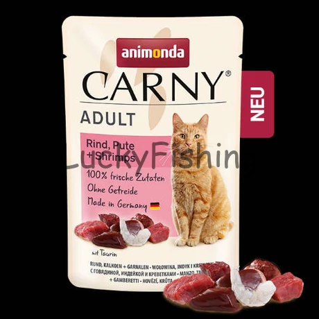 Animonda Carny Adult (marha,pulyka,garnélarák) alutasakos - Felnőtt macskák részére (85g)