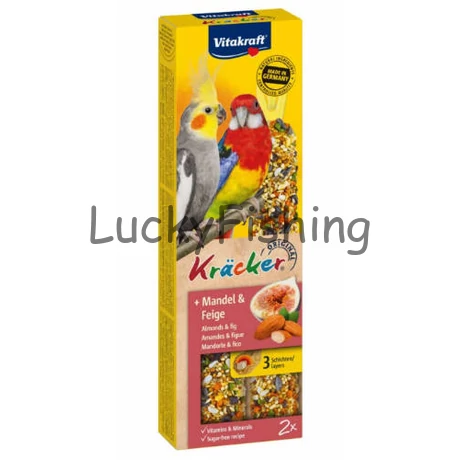 Vitakraft Kracker Dupla Rúd (mandula & füge) – kiegészítő eleség nagypapagáj részére (180g)