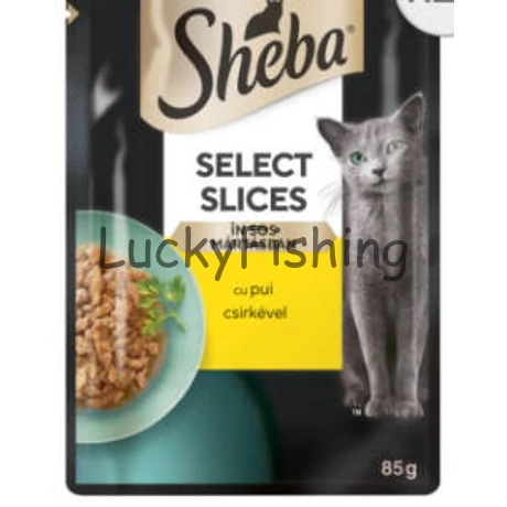 ShebaSelect Slices Adult - Alutasakos mártásban (Csirke) felnőtt macskák részére (85g)