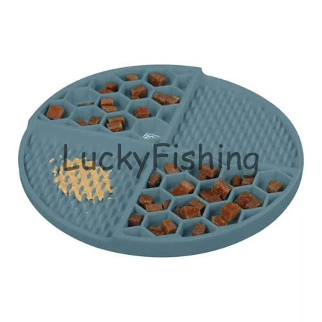 Waudog Silicone Lick Mat - tapadókorongos szőnyeg (szilikon,szürke) kutyák és macskák részére (21x21x3cm)