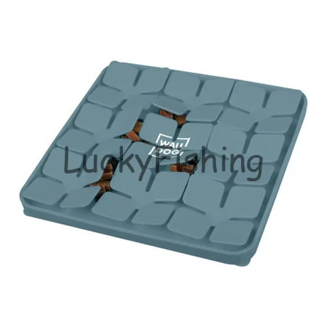 Waudog Silicone Lick Mat - tapadókorongos szőnyeg (szilikon,szürke) kutyák és macskák részére (20.5x20.5x1.7cm)