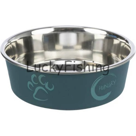 Trixie Stainless Steel Bowl - fémtál műanyag borítással (mintás, többféle színben) kutyák részére (1,5l/Ø21cm)