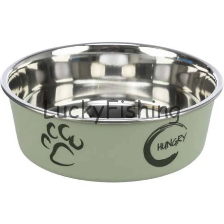 Trixie Stainless Steel Bowl - fémtál műanyag borítással (mintás, többféle színben) kutyák részére (2,2l/Ø23cm)