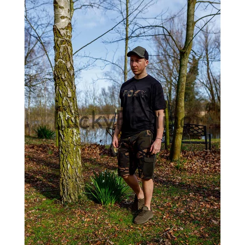 FOX Black/Camo Logo T-Póló - L