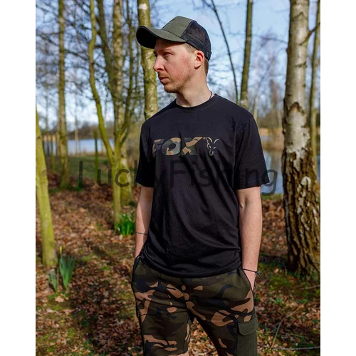 FOX Black/Camo Logo T-Póló - L