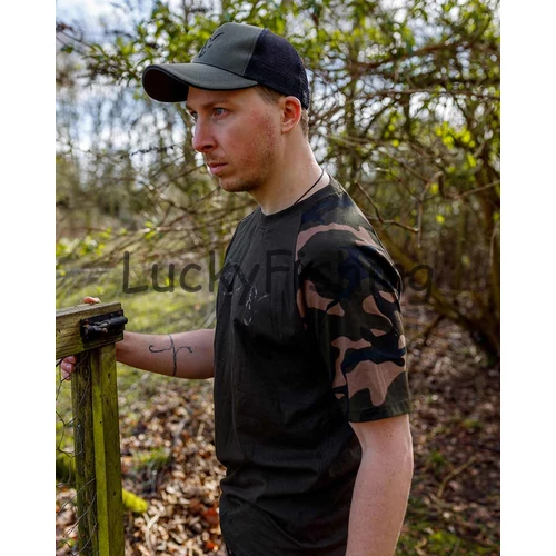 FOX Khaki/Camo Outline T-Póló - 2XL