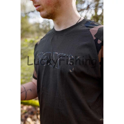 FOX Khaki/Camo Outline T-Póló - 2XL