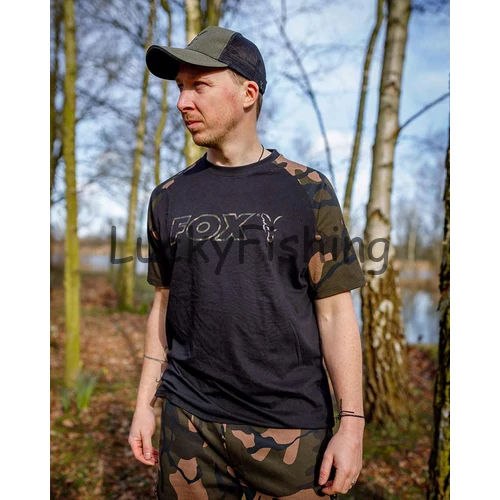 FOX Black/Camo Outline T-Póló - M