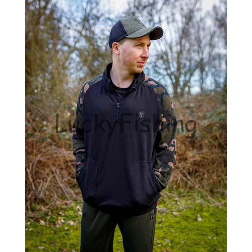 FOX LW Black/Camo QTR Zip - Cipzáros Pulóver - M