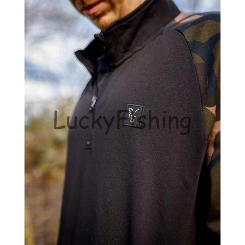 FOX LW Black/Camo QTR Zip - Cipzáros Pulóver - M