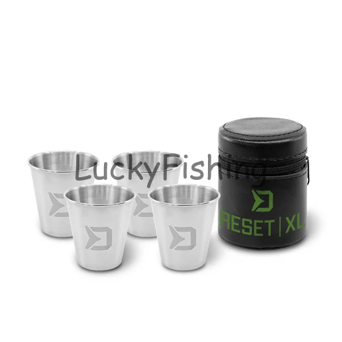 Delphin RESET XL 4v1 Rozsdamentes acél pálinkáspohár készlet 70ml