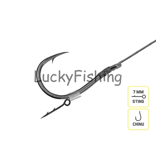 Delphin Braided Sting Feeder Rig / 10db 8cm/0,14mm/Chinu #8