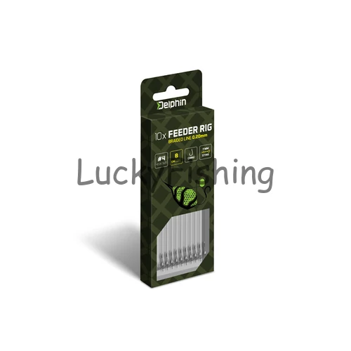 Delphin Braided Sting Feeder Rig / 10db 8cm/0,14mm/Chinu #8