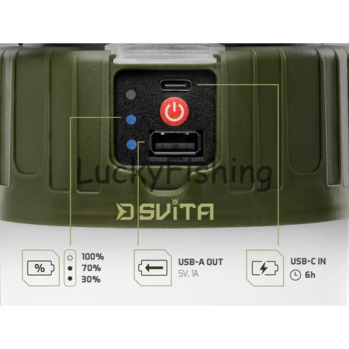 Delphin SVITA kemping lámpa távirányítóval 4W/3600mAh