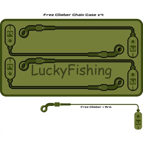 Radical 23cm Free Climber Arm Case x4 fekete swinger tartó táska