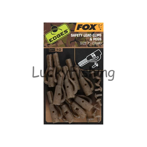 Fox Edges Camo Safety Lead Clip & Pegs ólomclips (#7)