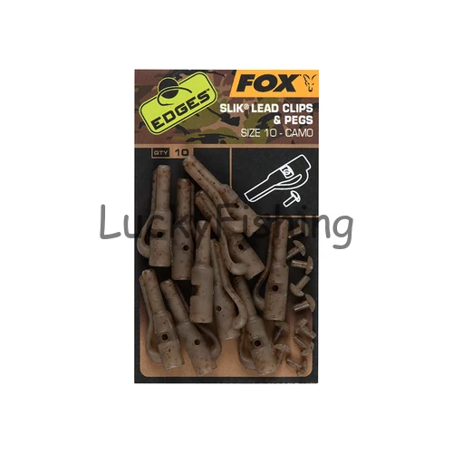Fox Edges Camo Slik Lead Clip & Pegs Ólomkapocs (#10)