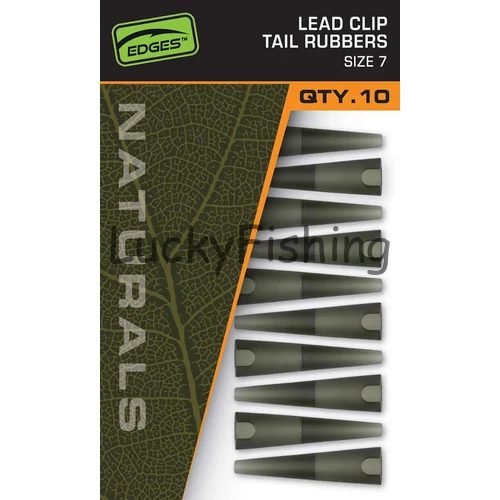 Fox EDGES™ Naturals Slik Lead Clip Tail Rubber Gumihüvely Ólomkapocshoz - #10