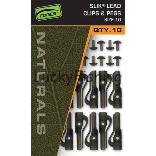 Fox EDGES™  Naturals Silk Lead Clips & Pegs Ólomklipsz #10