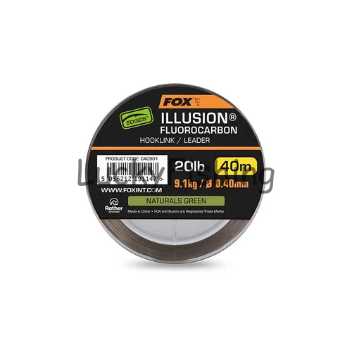 FOX Edges Illusion Fluorocarbon 20lb 9.1kg (0.40mm) x 40m - Naturals Green