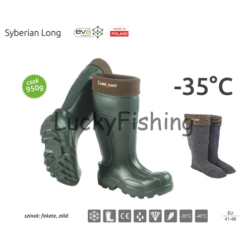 Camminare – Syberian Long EVA csizma ZÖLD (-35°C) Méret: 44