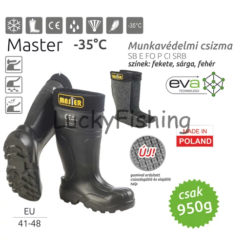 Camminare – MASTER EVA munkavédelmi csizma FEKETE (-35°C) Méret: 48
