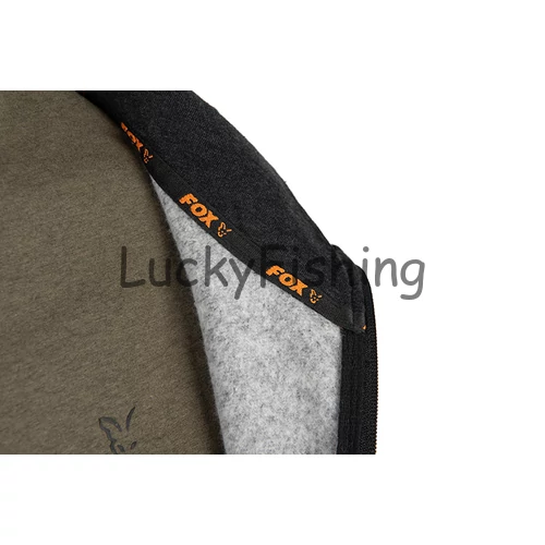 Fox Collection LW Hoody Kapucnis Pulóver - Black&Orange - 2XL