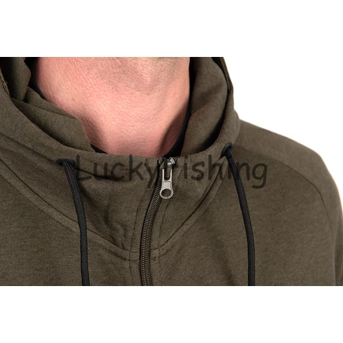 Fox Collection LW Hoody Kapucnis Pulóver - Green&Black - 3XL