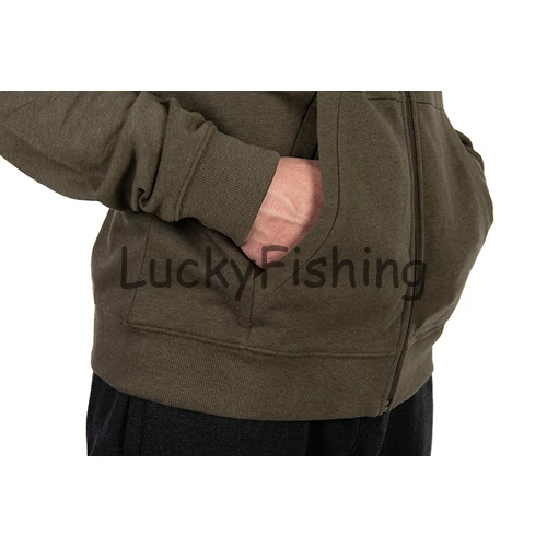 Fox Collection LW Hoody Kapucnis Pulóver - Green&Black - 3XL