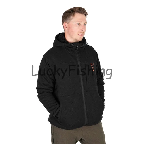 Fox Collection Sherpa Jacket Bélelt Kapucnis Felső B/O Medium