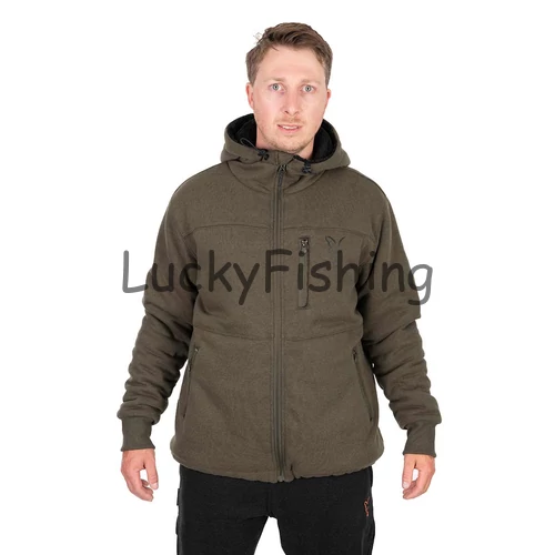 Fox Collection Sherpa Jacket Bélelt Kapucnis Felső G/B Medium